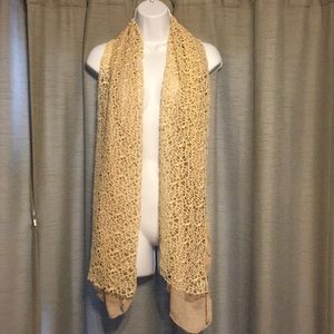 Beige Crotchet Scarf